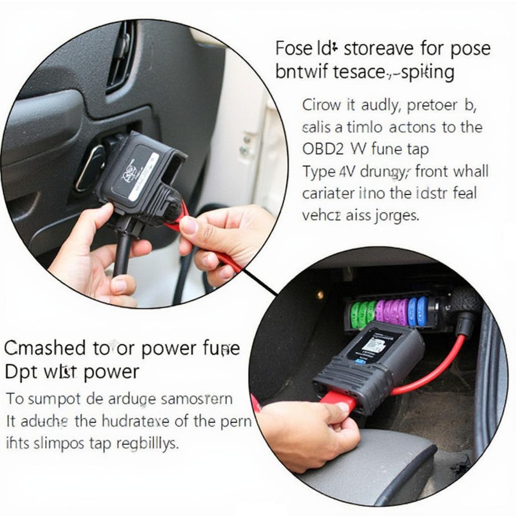 Using an OBD2 splitter and add-a-circuit fuse tap