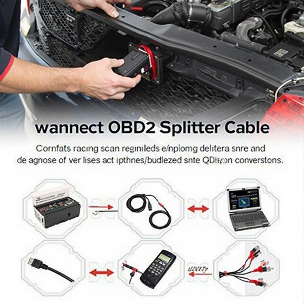 Best practices for using an OBD2 splitter cable, including proper connection and power management.