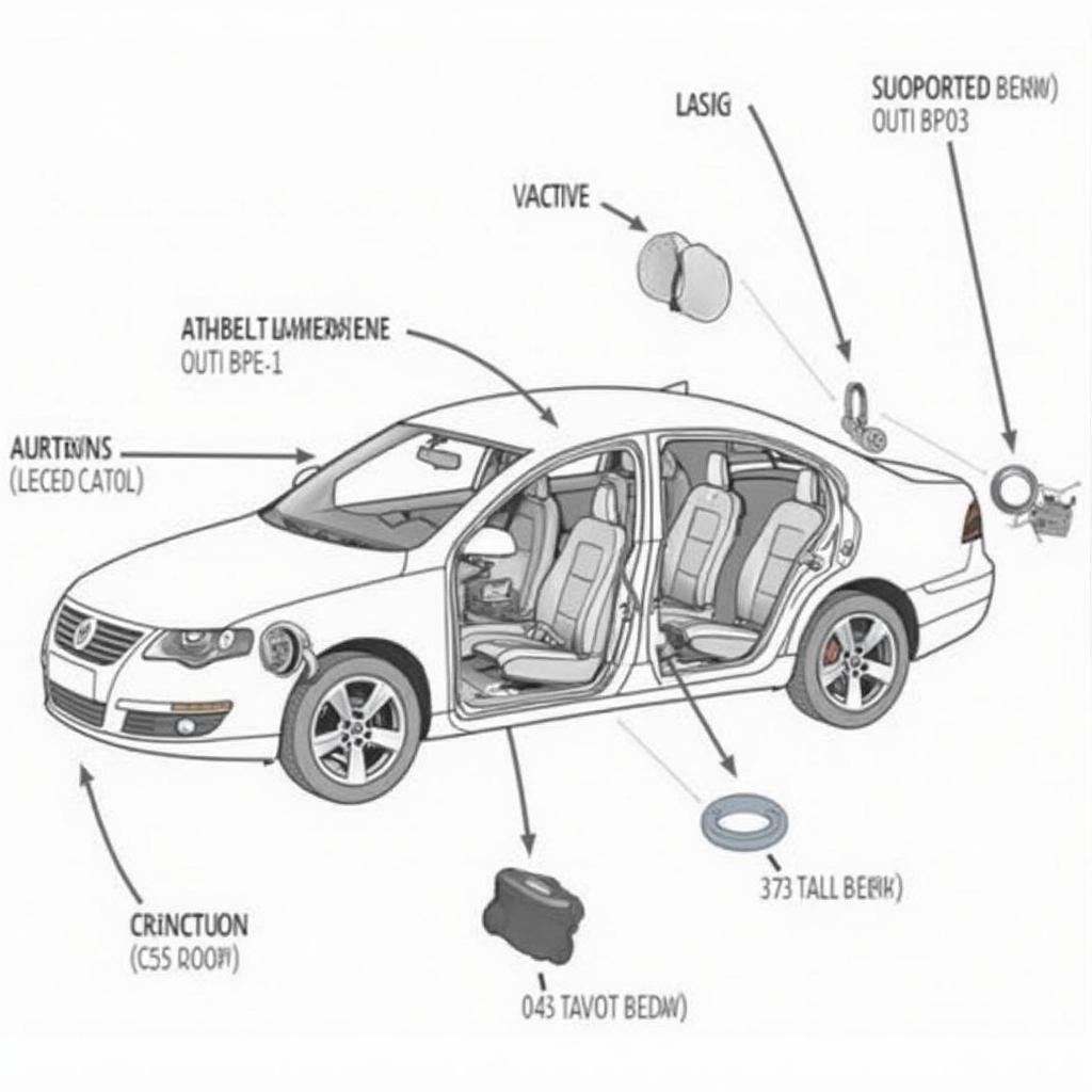 2006 VW Passat Airbag System Components