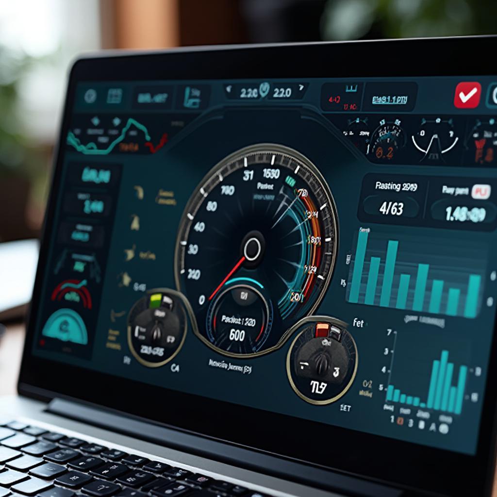 OBD2 USB Software Interface on Laptop