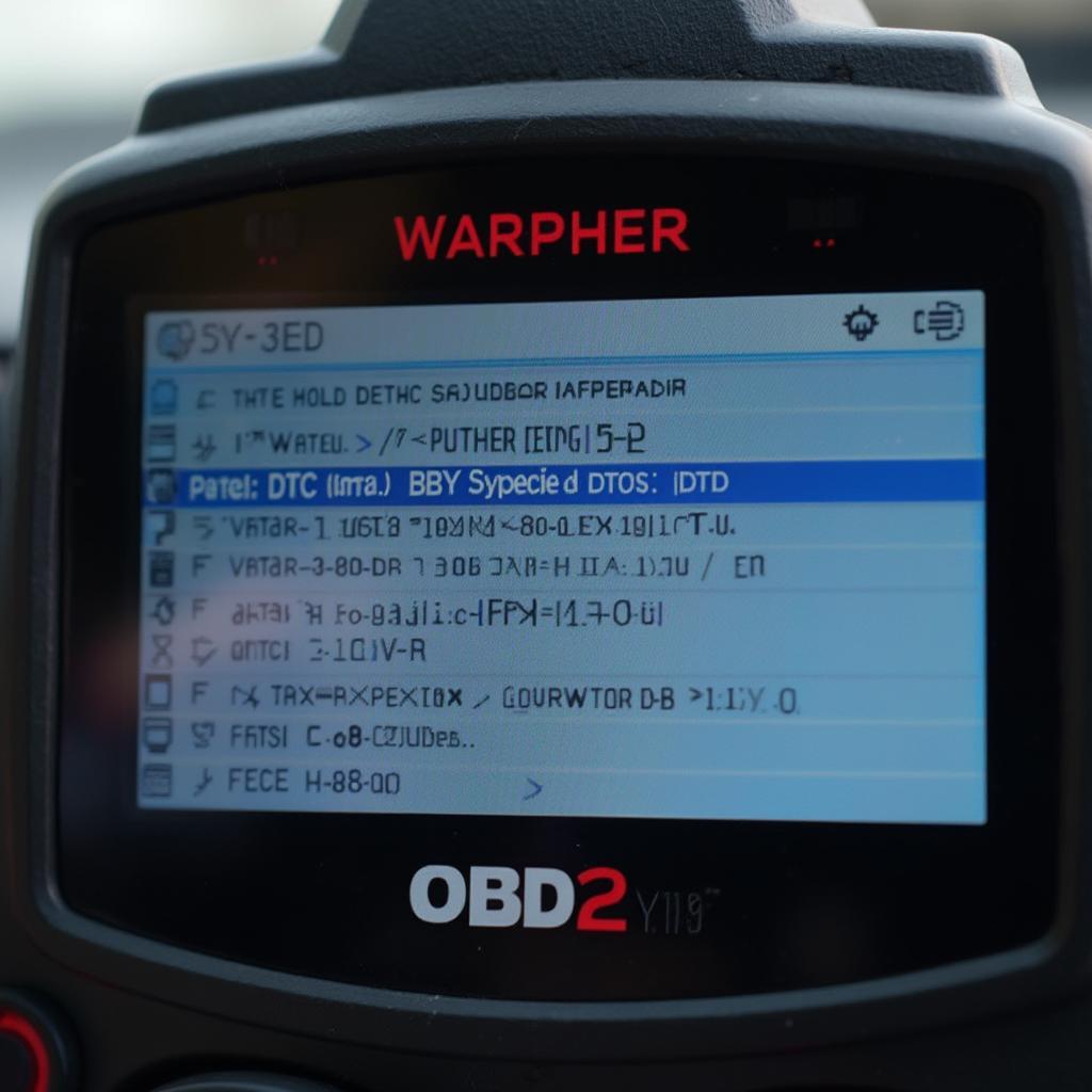 OBD2 V319 Displaying Diagnostic Trouble Codes