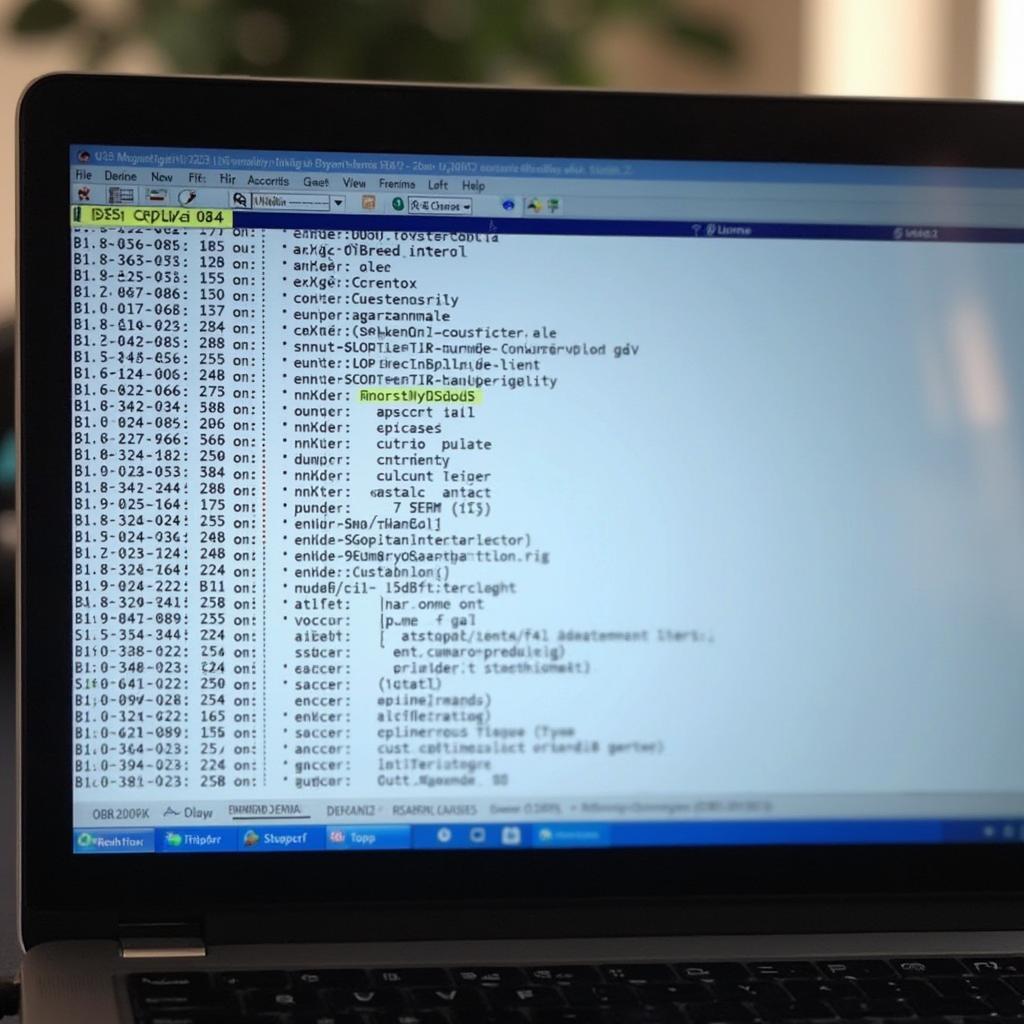 Opel OBD2 Code Definitions Displayed on a Laptop Screen