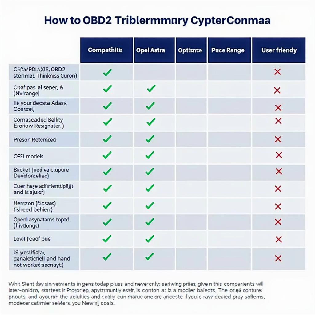 Opel OBD2 Software Options Comparison