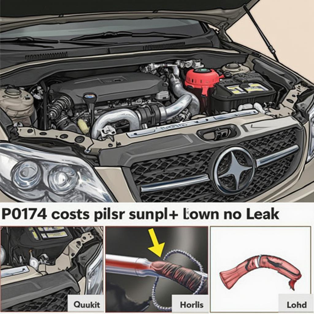 OBD2 Code P0174: System Too Lean (Bank 2) - Vacuum Leak Example