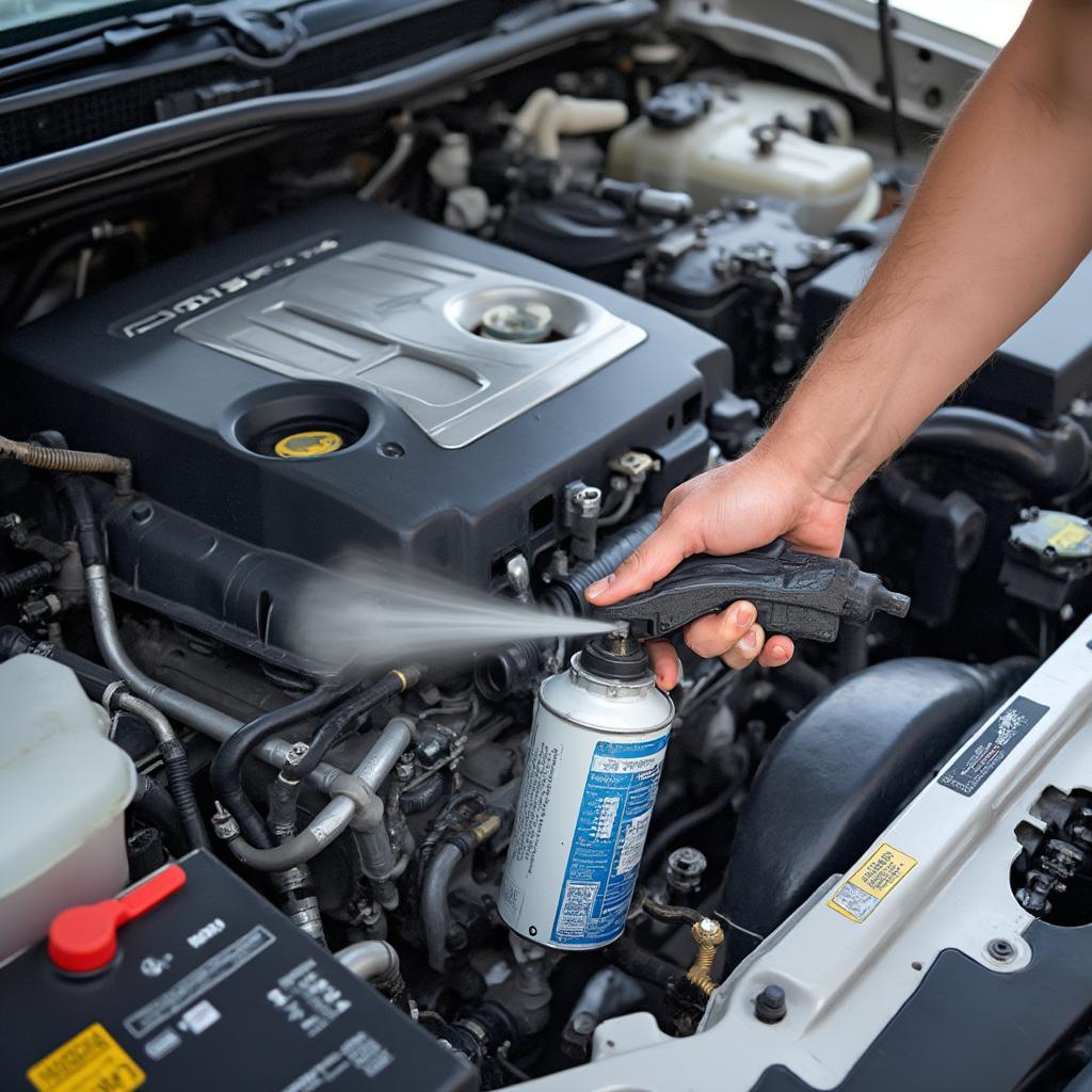 Checking for Vacuum Leaks in Toyota Engine