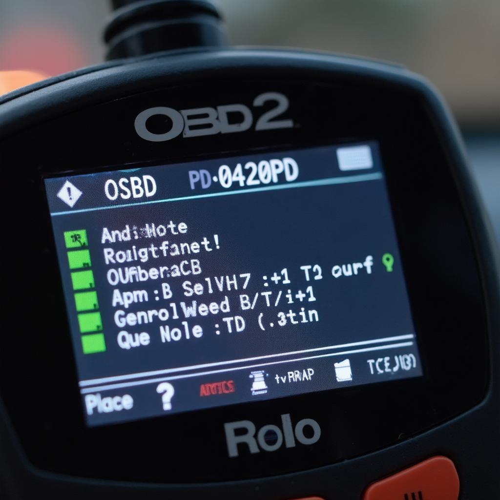 OBD2 Scanner Displaying P0420PD Code