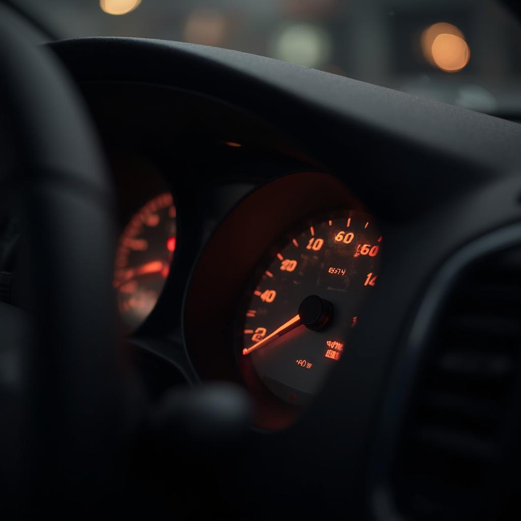 Check Engine Light Illuminated on Car Dashboard