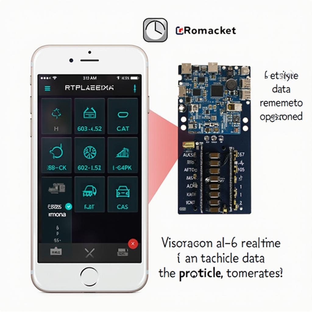 Particle OBD2 Data Dashboard on Mobile Phone