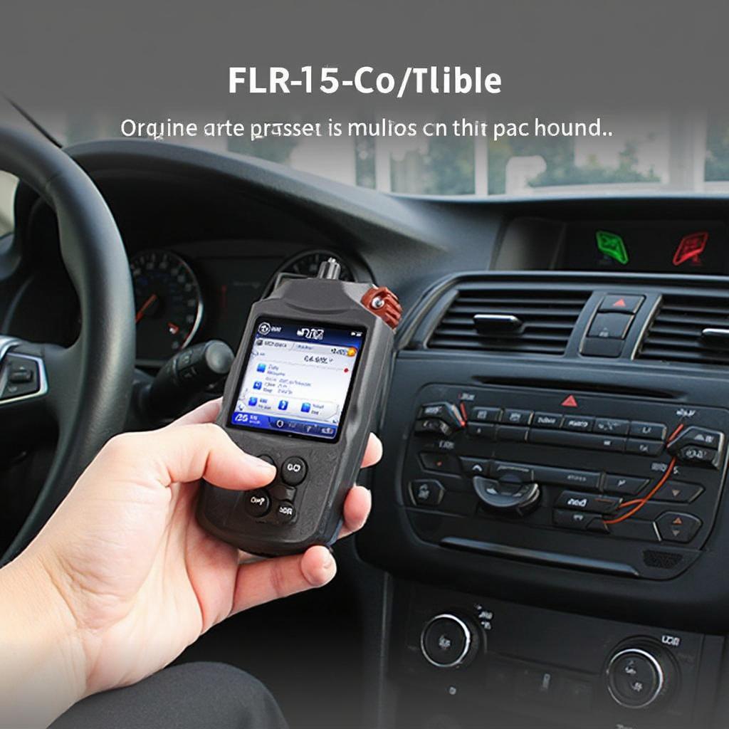 Person Using the ZR15s OBD2 Code Reader in a Car