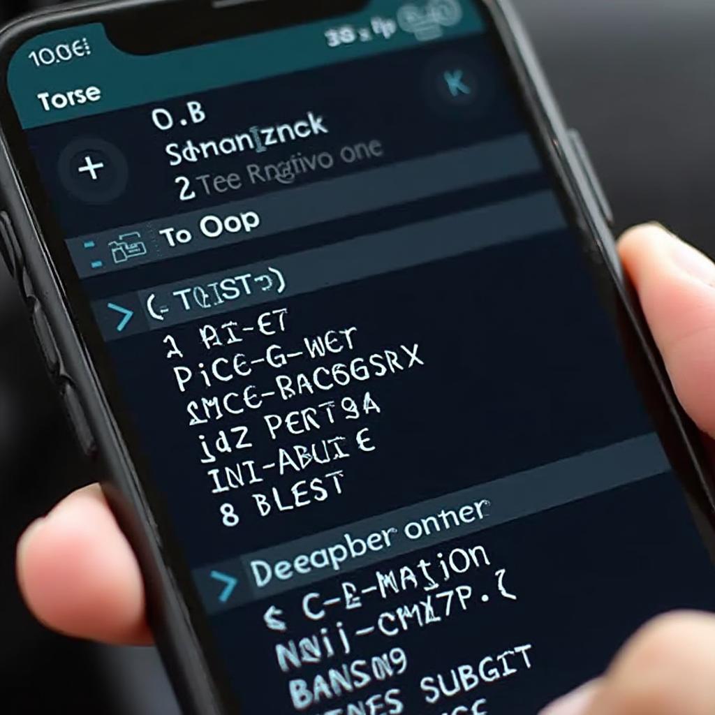 Prius 2 OBD2 Scanner Displaying Diagnostic Trouble Codes