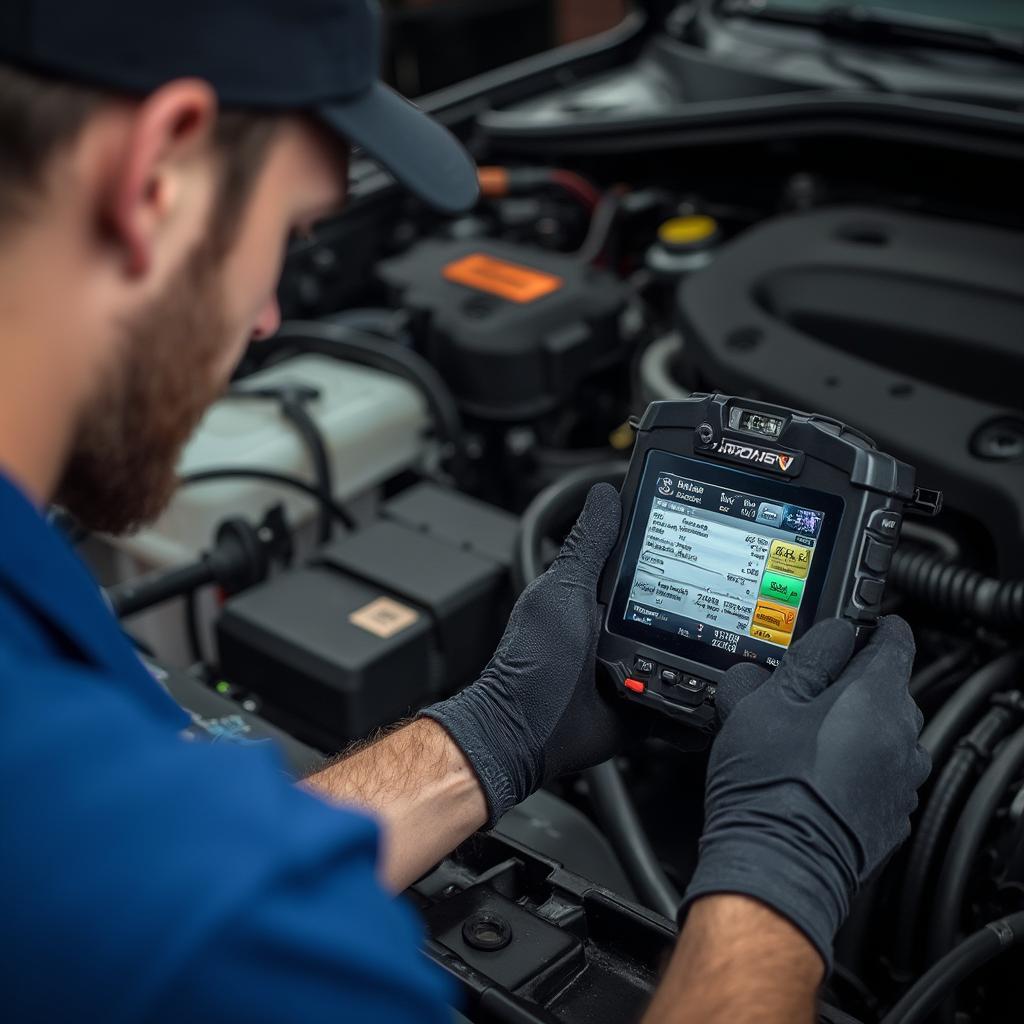 Professional OBD2 Scanner Diagnosing Aftermarket Parts