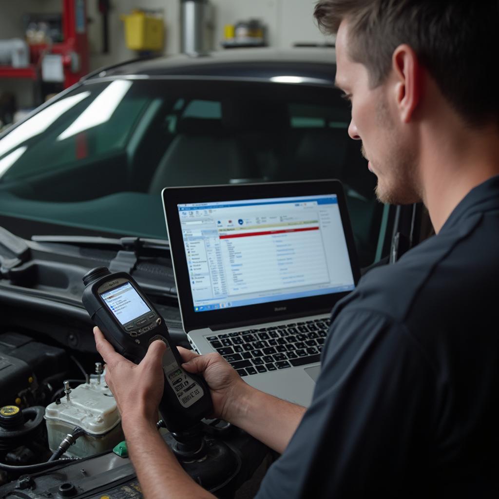 ProRacing OBD2 scanner being used for performance tuning