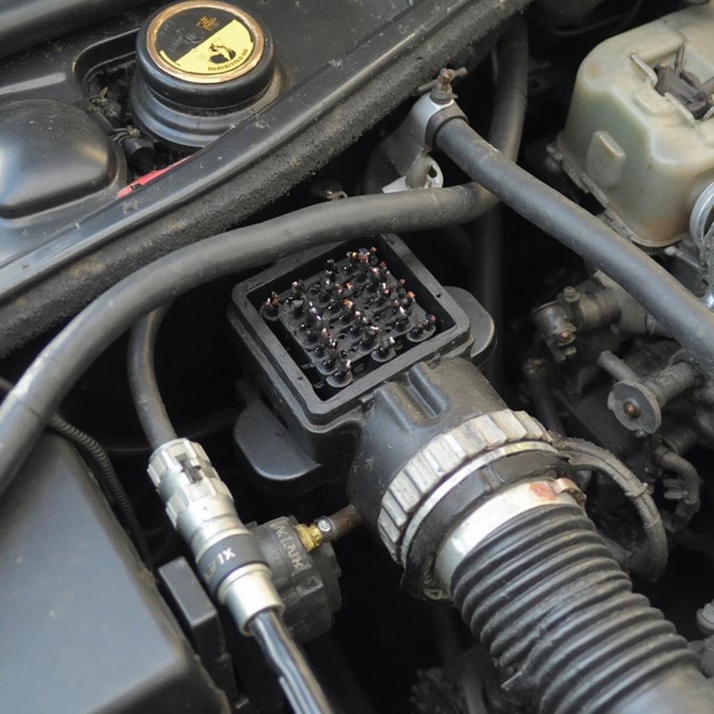 R129 OBD2 Port Location in the Engine Compartment