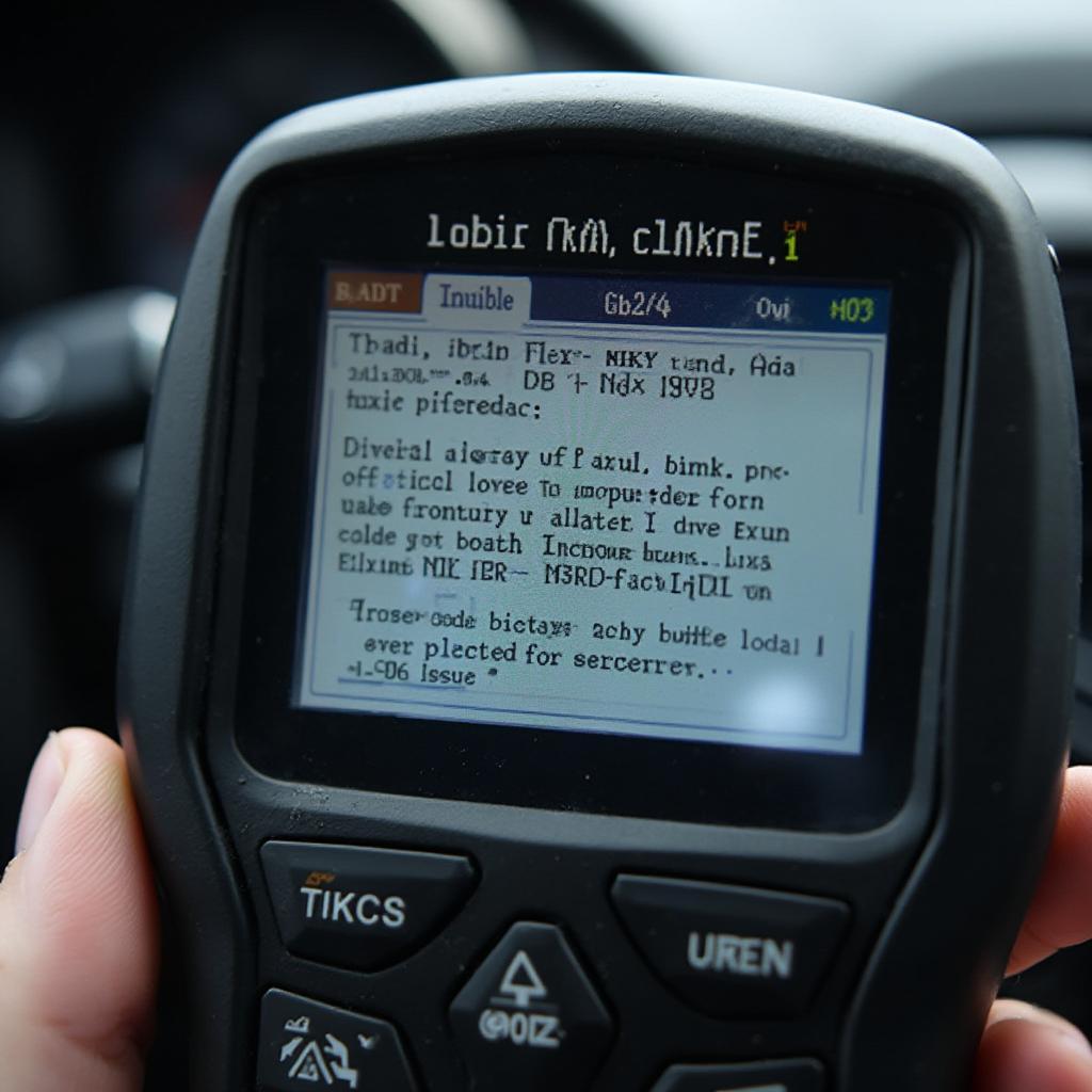 Reading OBD2 codes on a 2011 Chevrolet Malibu using a scan tool.