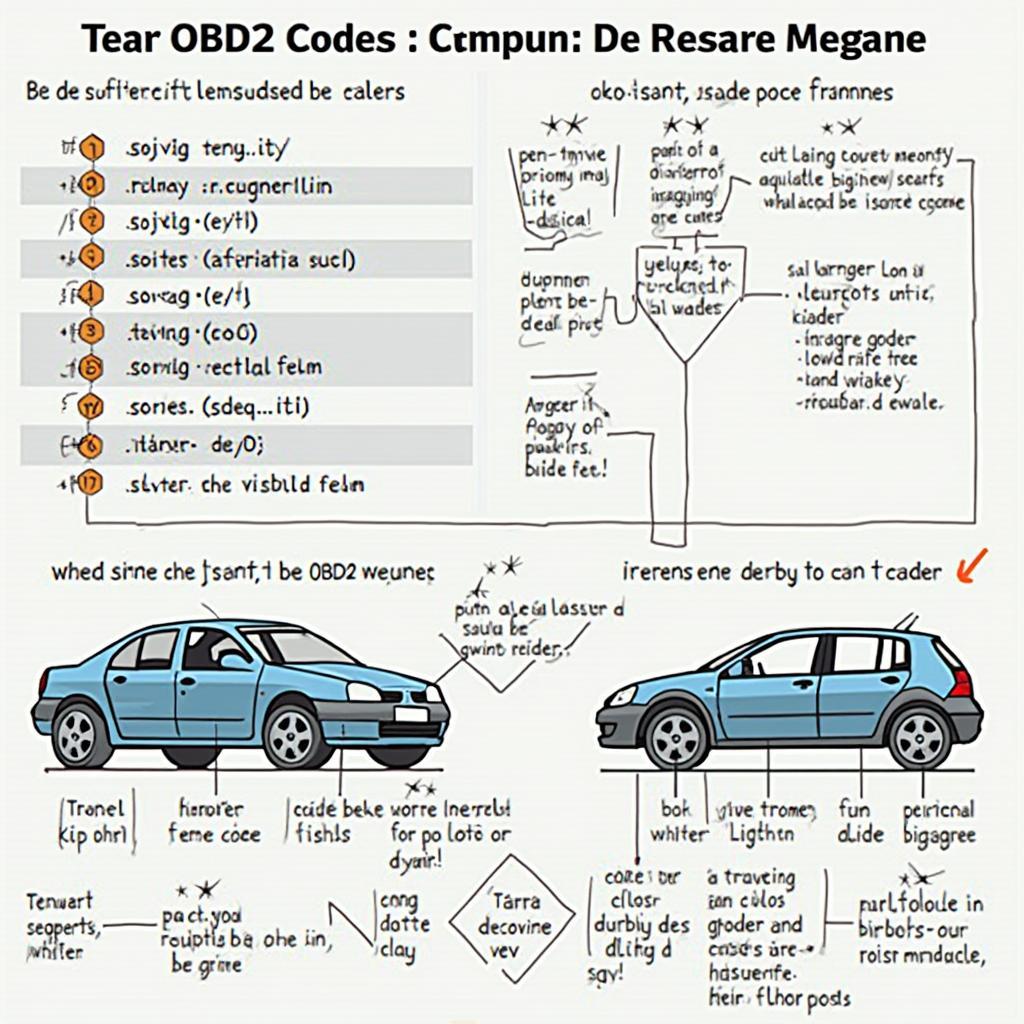 Renault Megane 1996 OBD2 Code Definitions