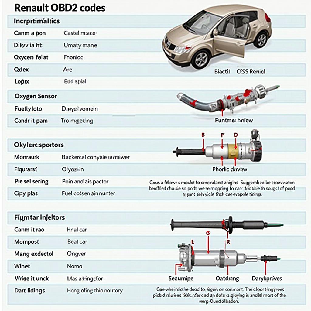 Renault OBD2 Code Examples