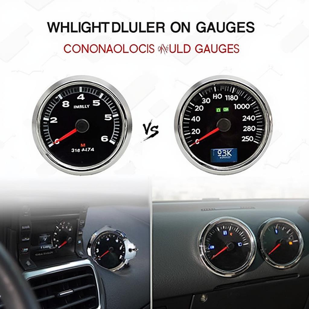 Round OBD2 Gauge Types - Analog and Digital