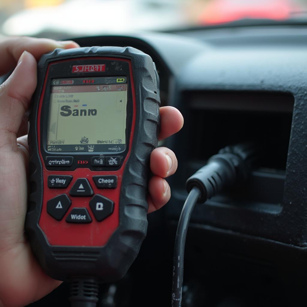 Using an OBD2 scanner to diagnose the S2104 error code