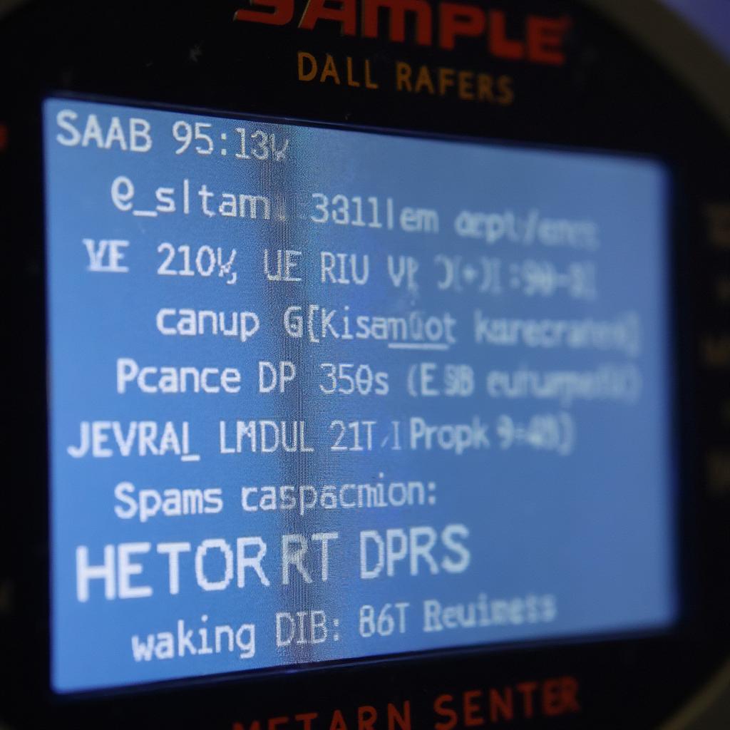 Saab 9-5 OBD2 Code Reader Display