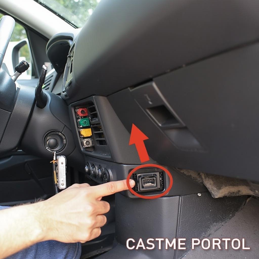 Saab 9-5 OBD2 Port Location