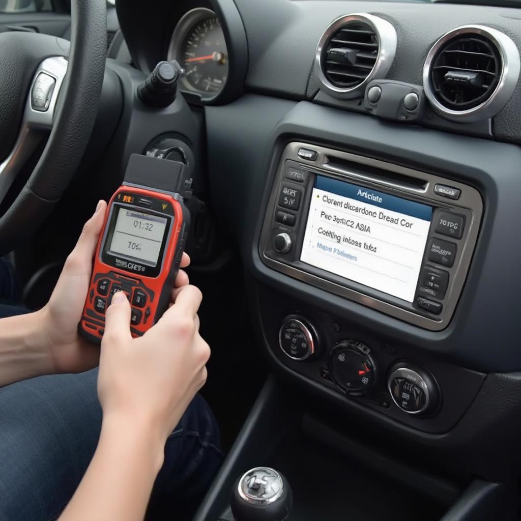 Smart Fortwo 451 OBD2 Code Reader in Use