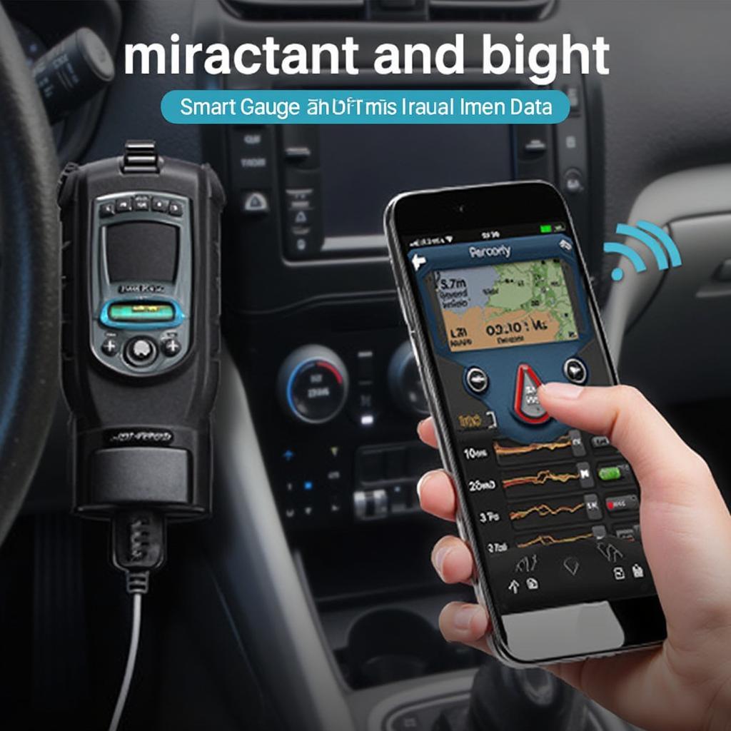 Smart Gauge OBD2 Connected to Smartphone