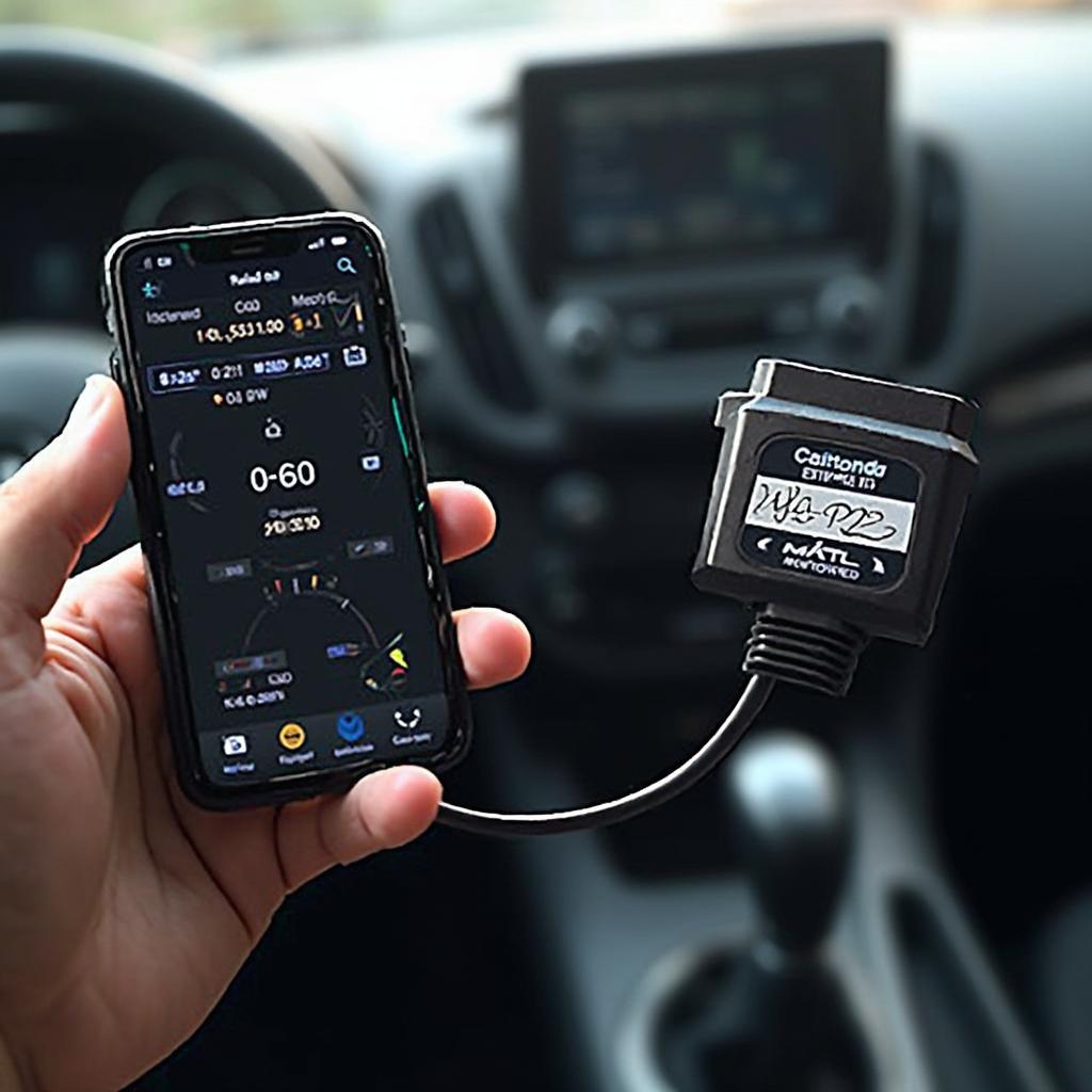 Smartphone App with OBD2 Adapter for 0-60 Estimation