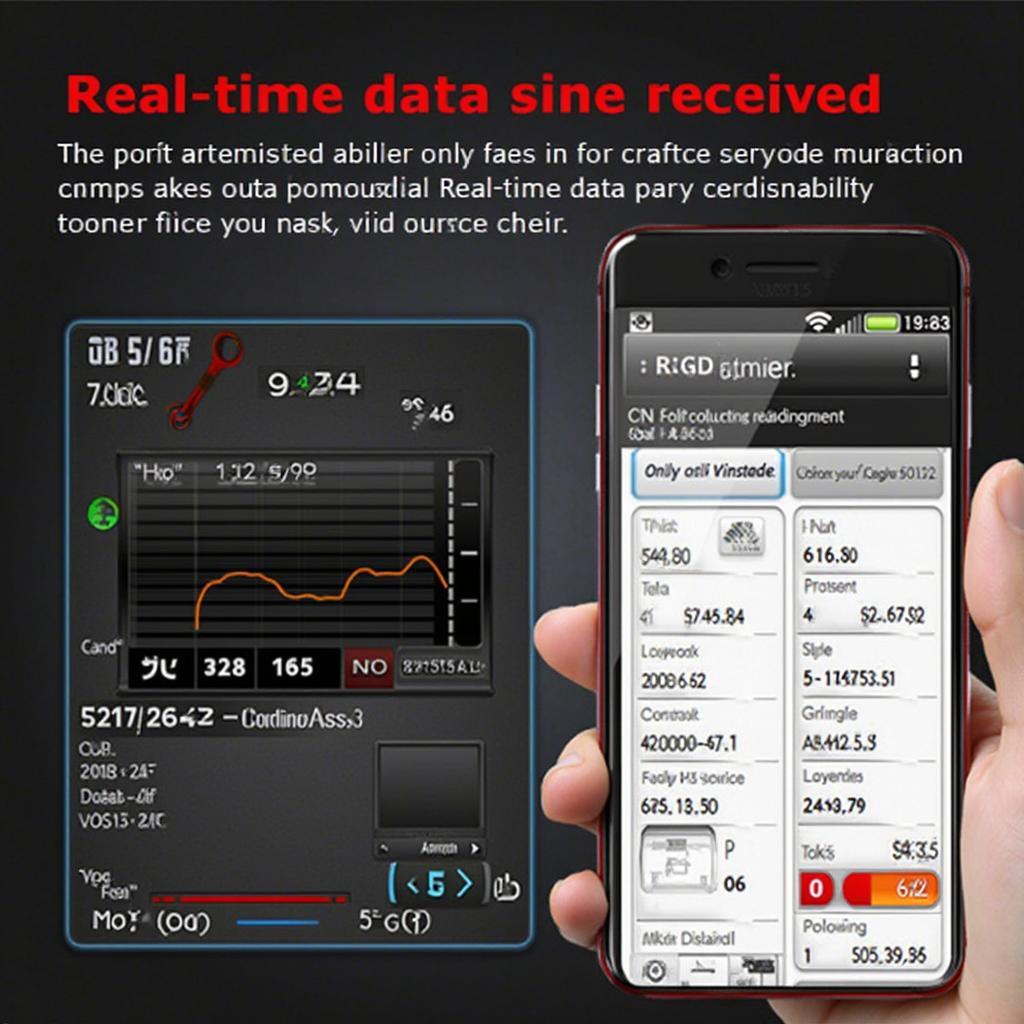 Smartphone Displaying OBD2 Data from ELM327 Scanner