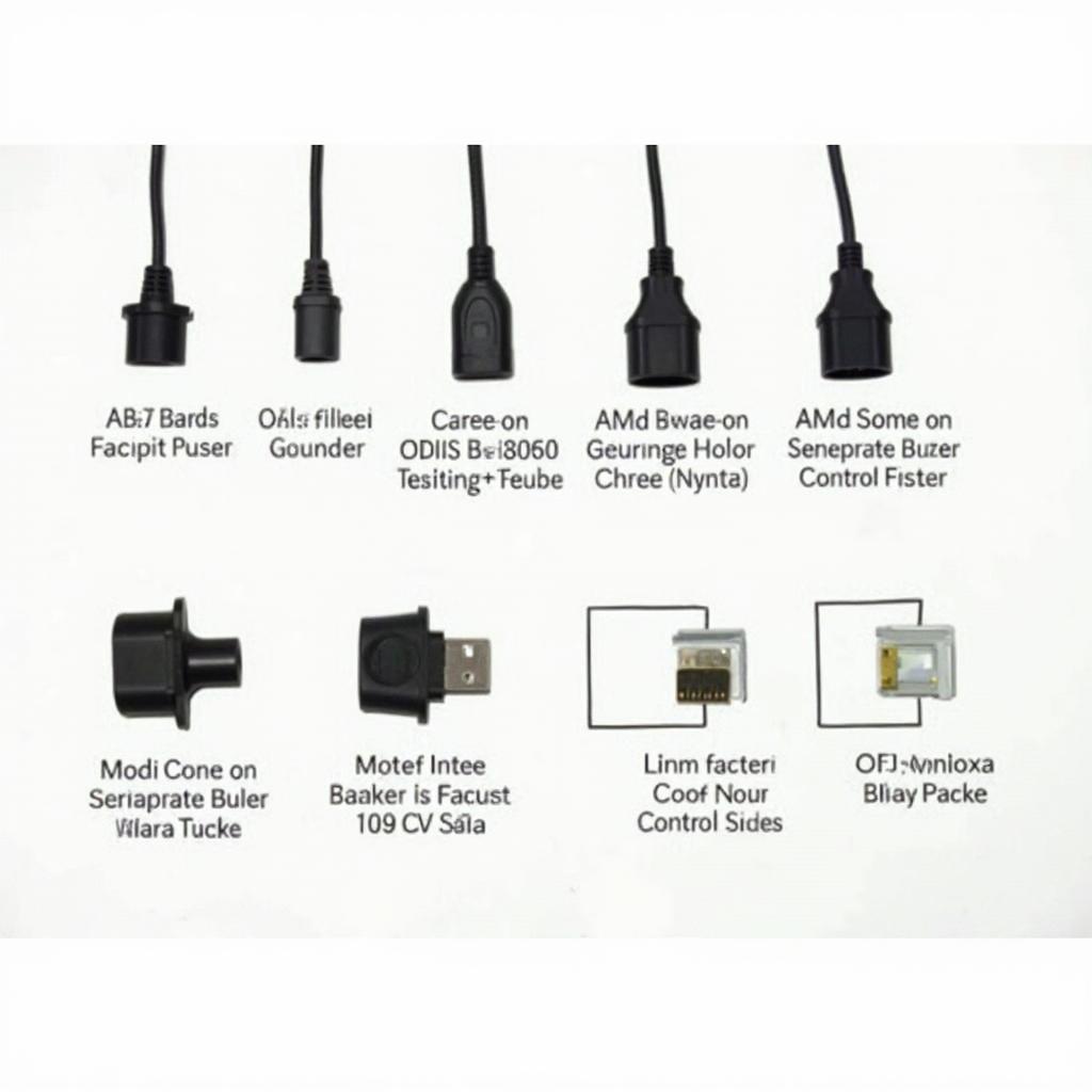 Different Snap-on MODIS EEMS300 OBD2 Cable Types