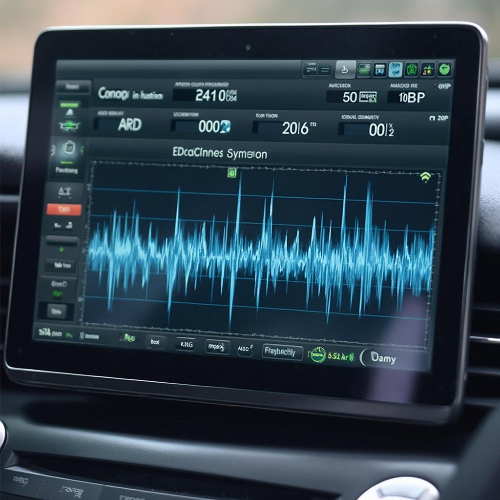 Sound Recorder OBD2 Software Displaying Data and Sound Waveform