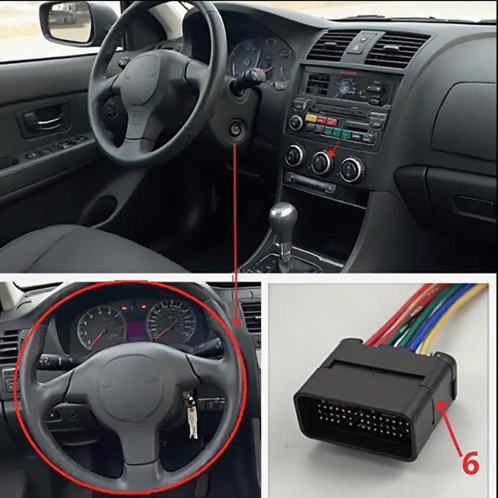 Subaru GC8 OBD2 Port Location Under Steering Wheel