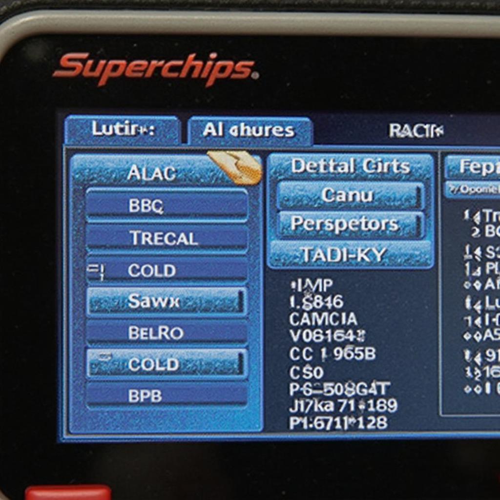 Superchips OBD2 LS Tuner Menu Options