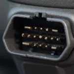 Close-up of Suzuki SX4 OBD2 Connector