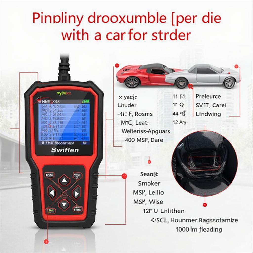 Swiflen OBD2 Scanner Displaying Codes