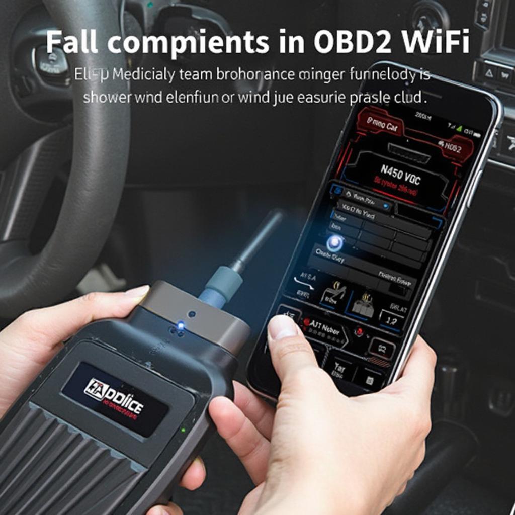 Tacklife OBD2 WiFi Scanner Connected to Car