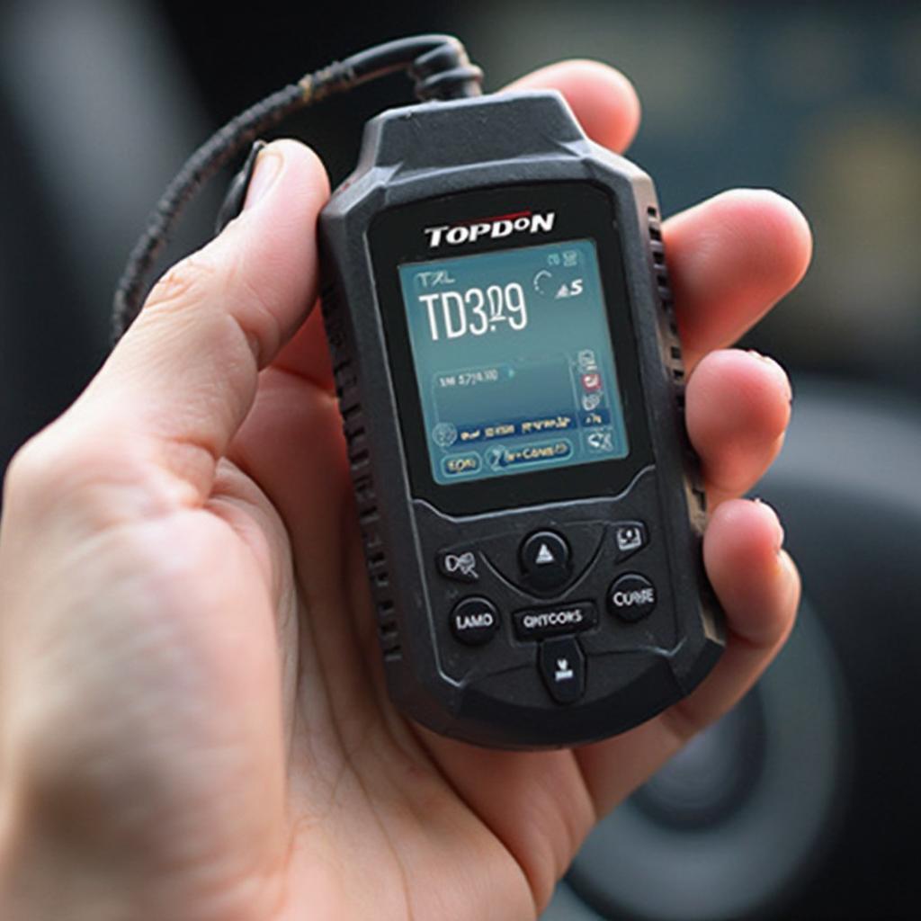 Topdon TD309 CAN OBD2 Scanner Held in Hand