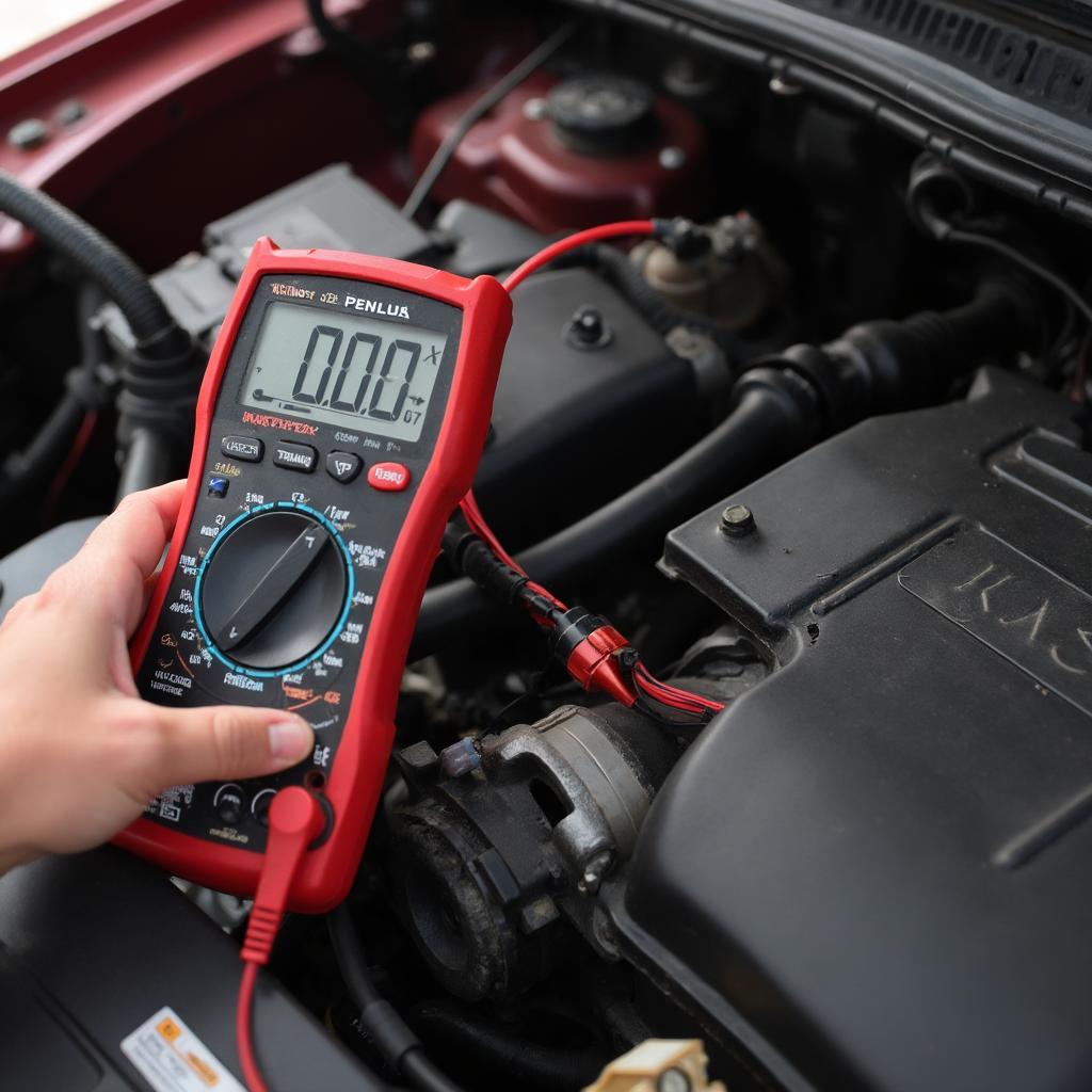 Testing Oxygen Sensor Voltage with Multimeter