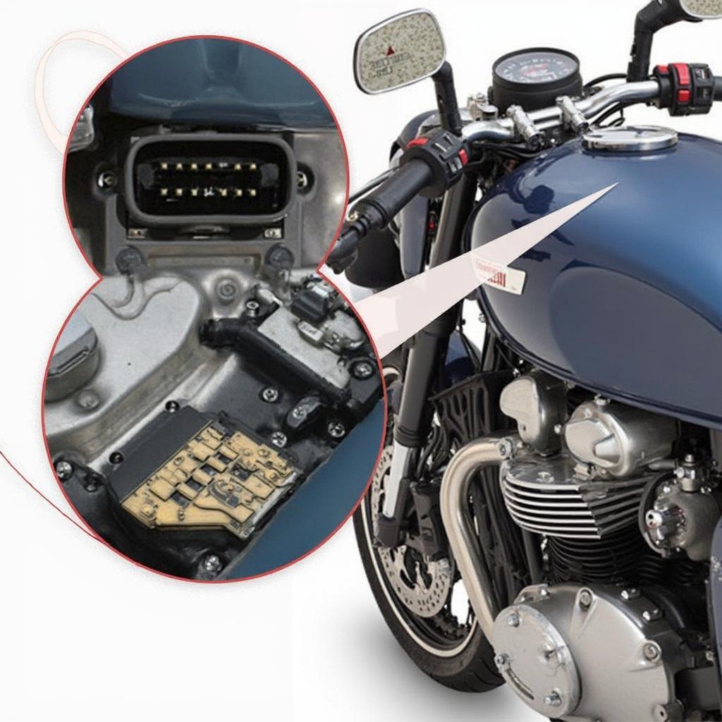 Triumph Thruxton R OBD2 Port Location