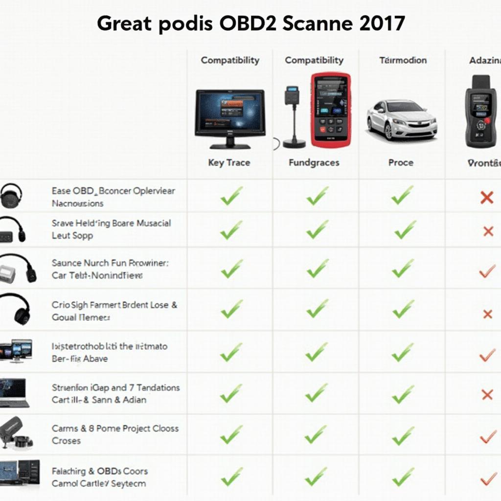 Top OBD2 Scanners 2017 Comparison Chart