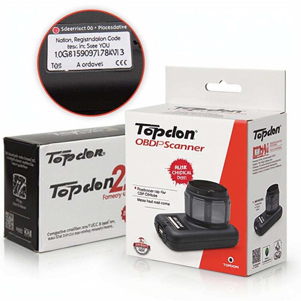 Topdon OBD2 Scanner Packaging and Passcode