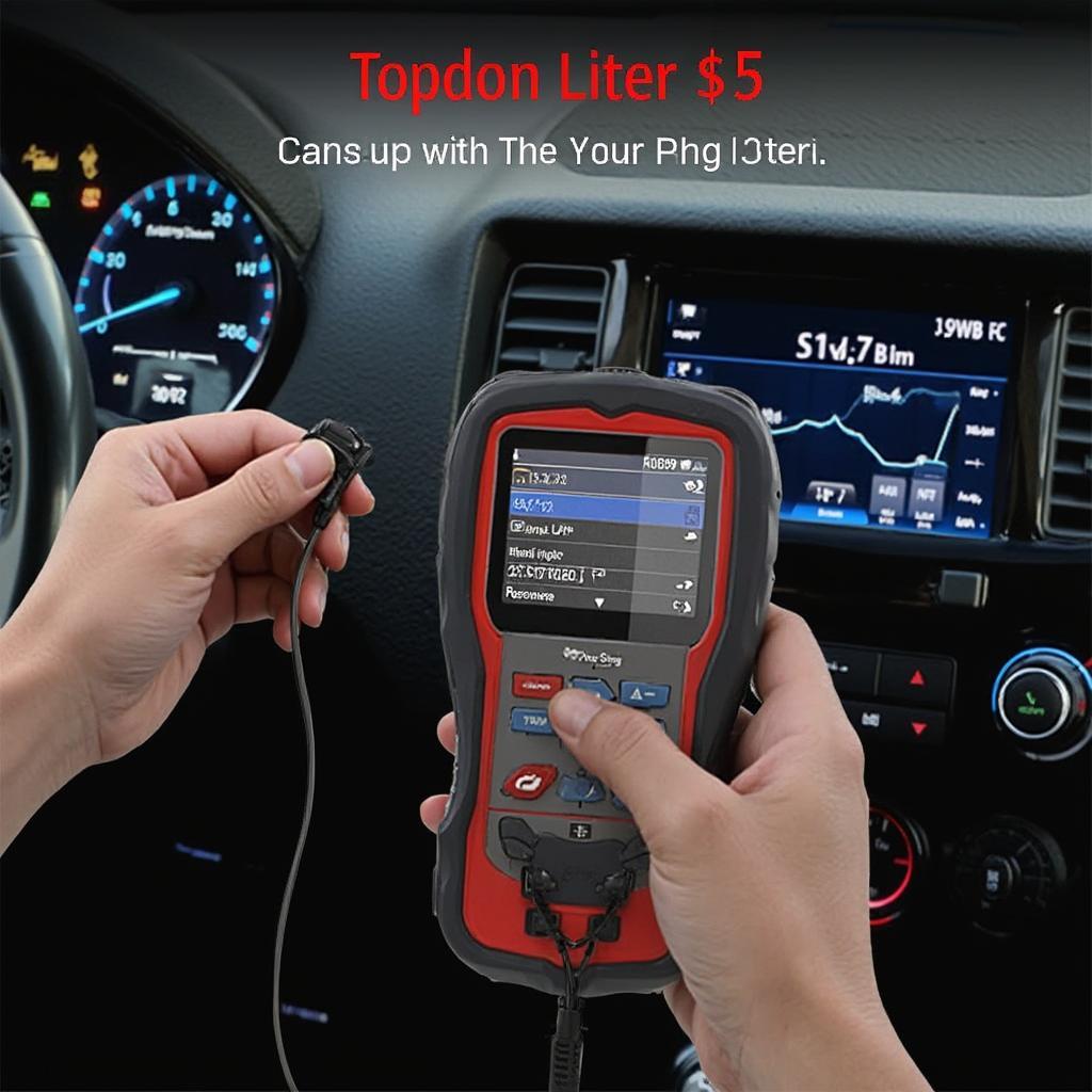 Topdon TD309 OBD2 Scanner in Use