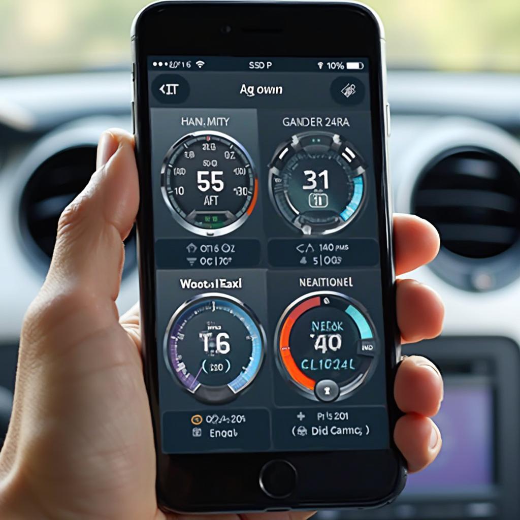 Torque OBD2 App Interface Display on a Smartphone