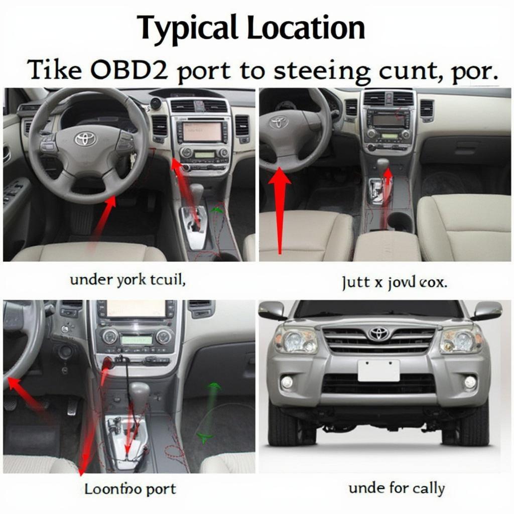 Location of the OBD2 Port in a Toyota