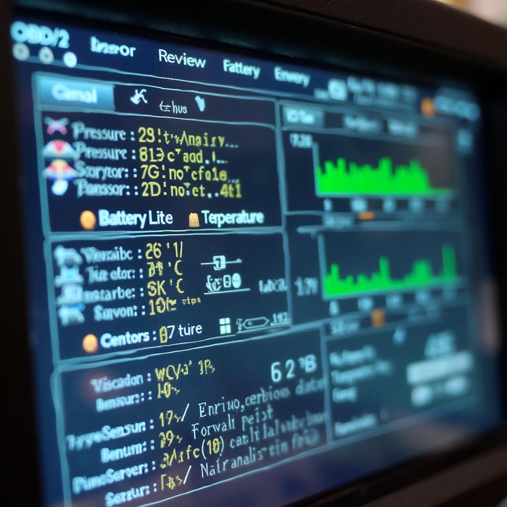 TPMS Software Dashboard Display