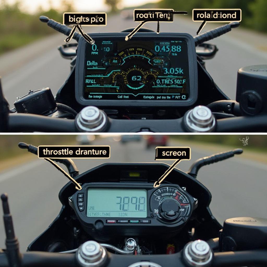 Triumph Street Triple OBD2 Data Display on a Scanner