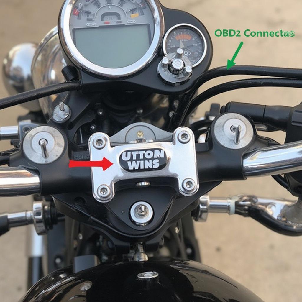 Triumph Thruxton R OBD2 Connector Location