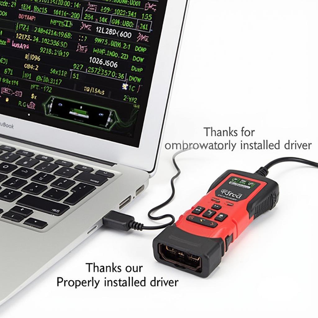 U581 OBD2 Scanner Connected to Laptop Showing Diagnostic Data