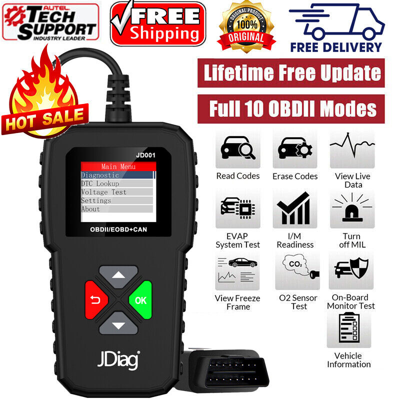 US Automotive OBD2 Scanner OBD Code Reader Car Check Engine Fault Diagnostic