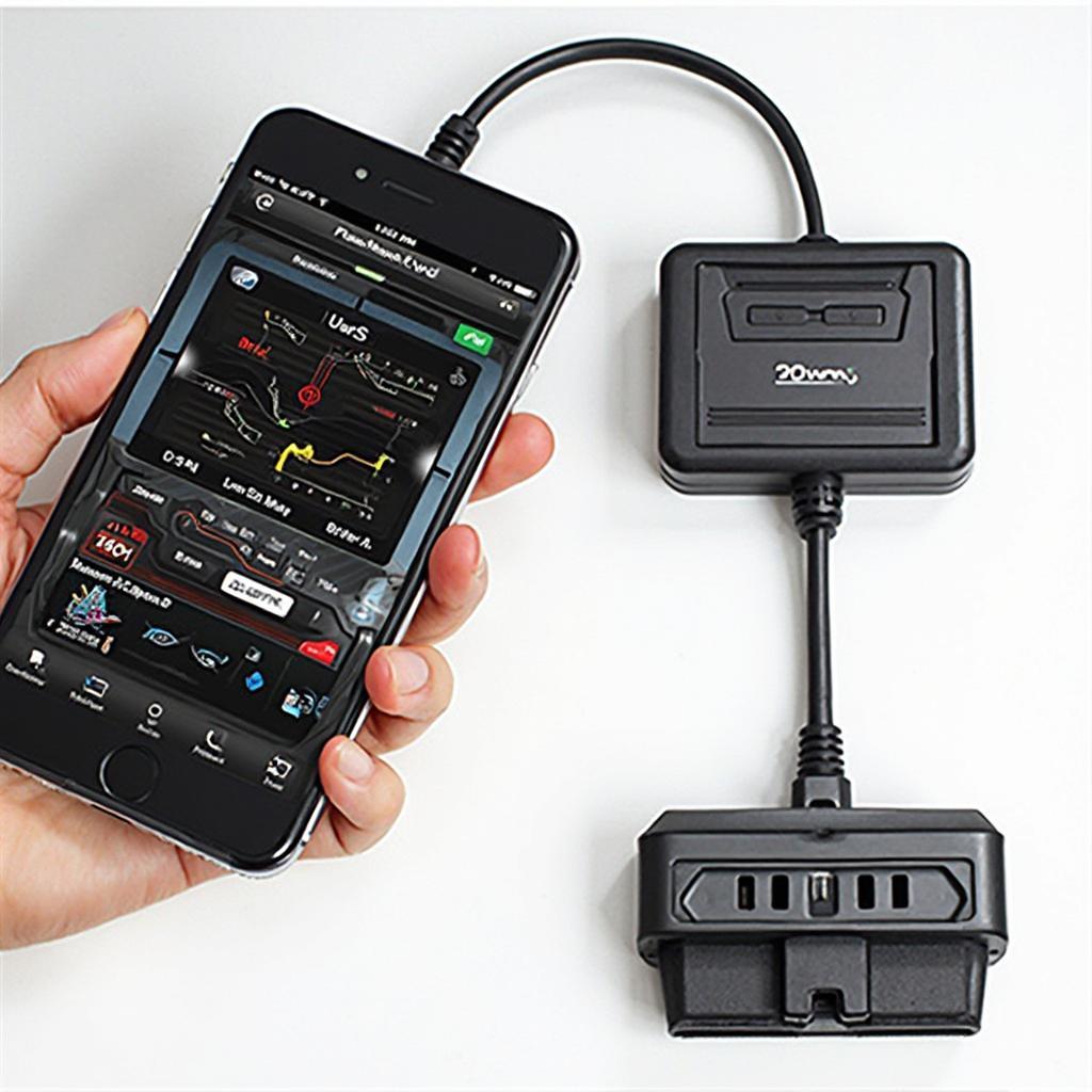 USBC OBD2 adapter with Smartphone and Diagnostic App