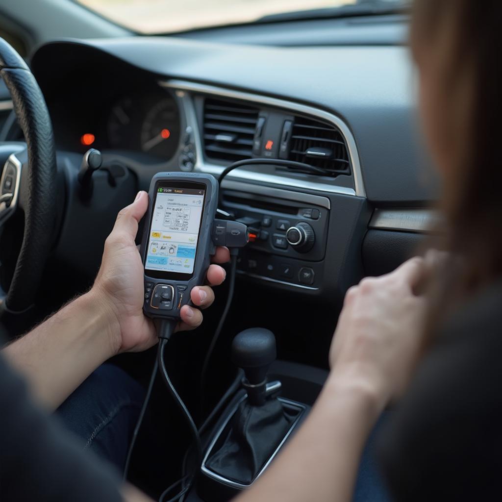 Using an OBD2 Scanner in a Honda Civic